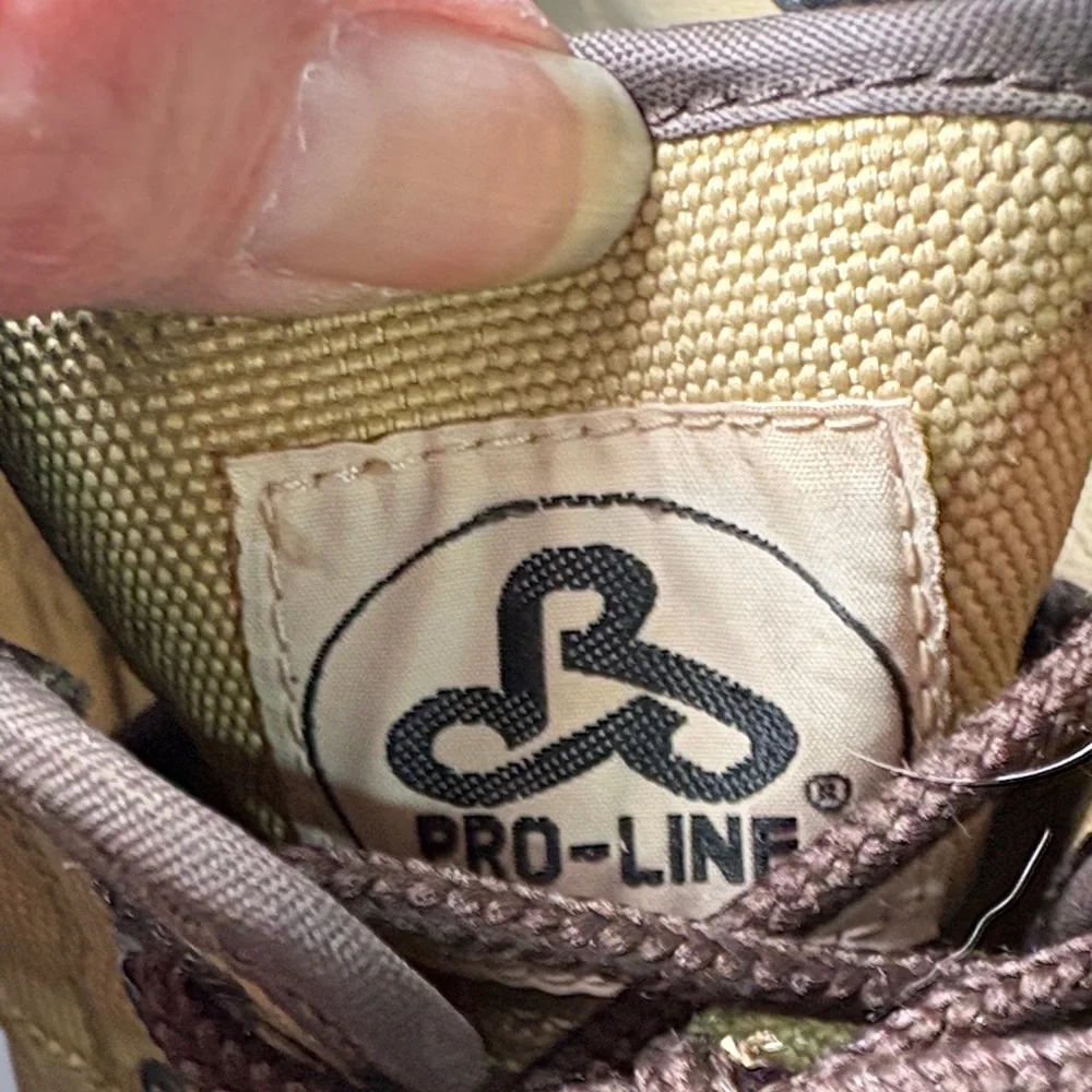 Proline fishing wadding boots felt bottom Tan and Black Boots steel shank box 15